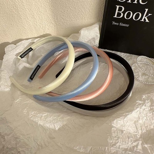 French style high-end satin fine hair hoop female internet celebrity  new headwear face wash headband spring and summer hairpin