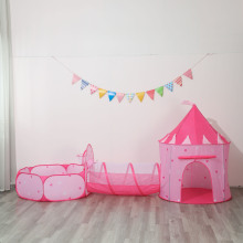 跨境亚马逊折叠收纳儿童帐篷室内三件套爬行隧道海洋球池围栏玩具