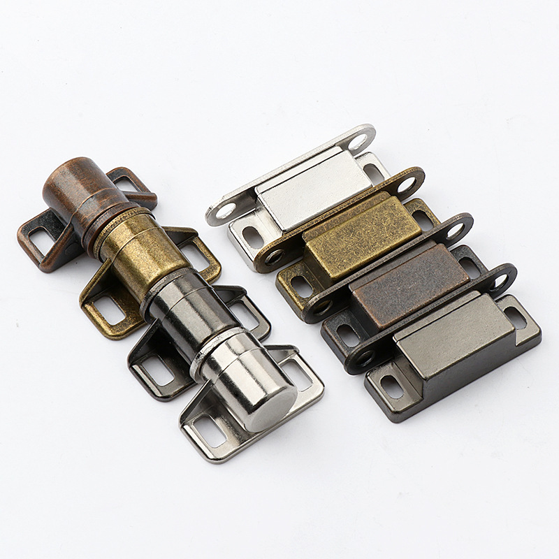 Zinc alloy antique cabinet door magnetic suction round strong magnetic magnetic touch cabinet wardrobe heavy touch bead cabinet suction furniture hardware accessories