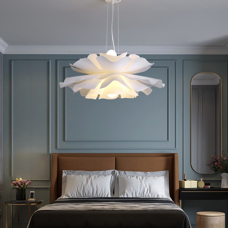 Lámpara de flores nórdicas, lámpara de comedor creativa, tienda de ropa moderna y minimalista, iluminación de personalidad en línea, lámpara de dormitorio