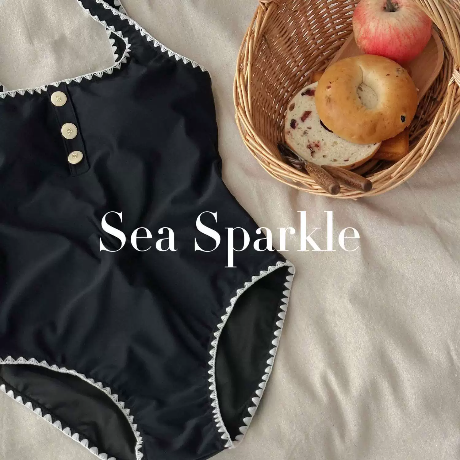 Слитный купальник Sea Sparkle корейского стиля с вышивкой и обтачкой, юбка или цельный, размеры M–XL