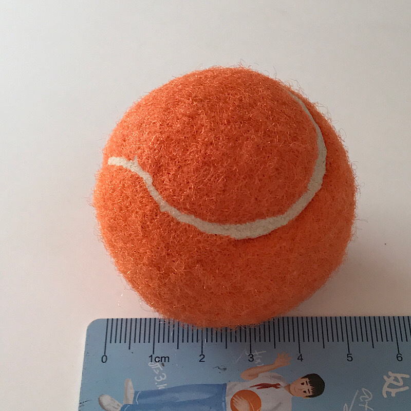 라이트 그레이 다크 오렌지 작은 테니스 공 5CM