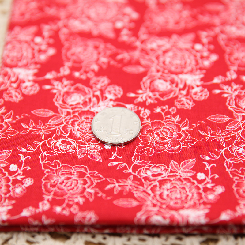 Tela de bordado hecha a mano para patchwork DIY, tela de bordado Lu, tela de bordado de moda, tela floral de algodón para punto de cruz y muñecas.