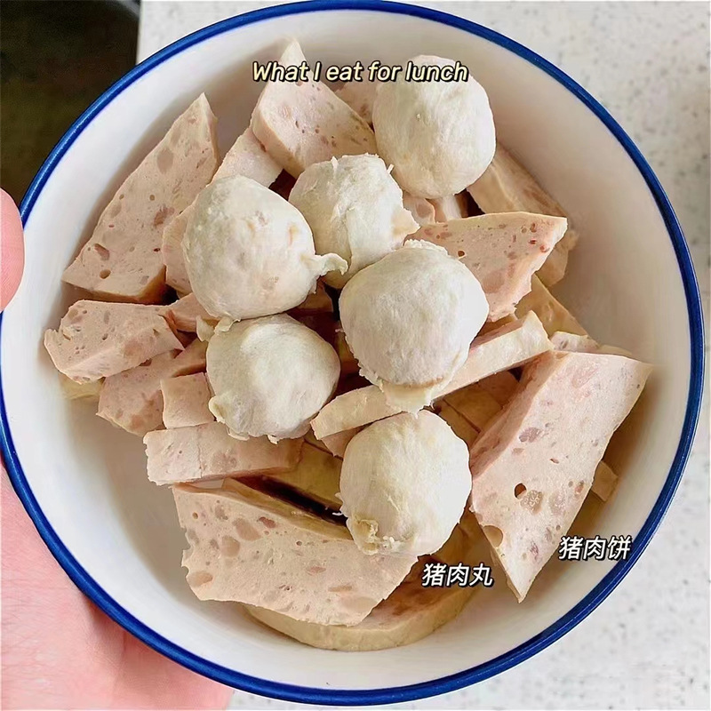 Pork Patty 500g, Chaoshan Traditional Handcraft, Chaoshan Culinary Specialty, Hot Pot Pork Roll, Frozen Food, Wholesale and Delivery