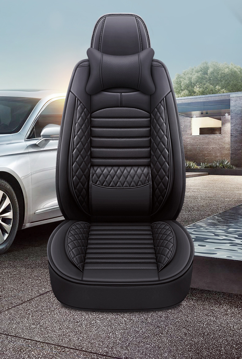 New Foreign Trade Full Leather Car Seat Cushions, Universal Seat Covers for All Seasons, Fully Enclosed Seat Covers, Comfortable and Breathable Seat Cushions Wholesale