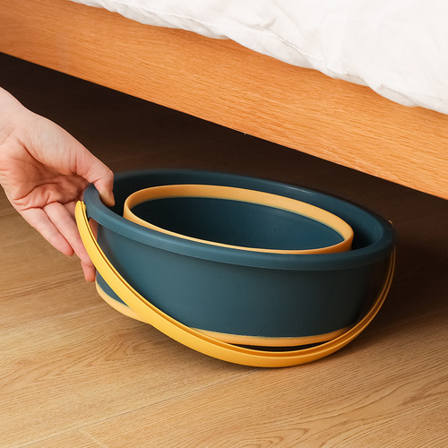 Portable outdoor folding bucket plastic bucket household foot washing bucket dormitory bucket cleaning bucket wholesale