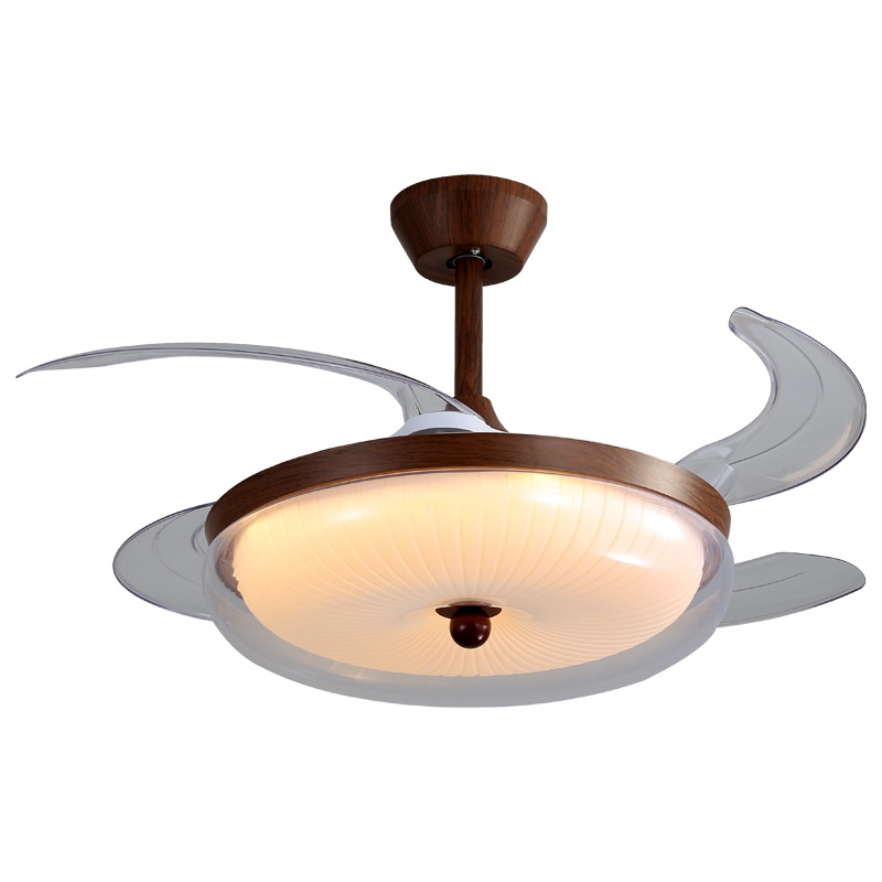 2026 nuevo estilo crema retro silencioso ventilador de techo de ventilador de color nuez 263L