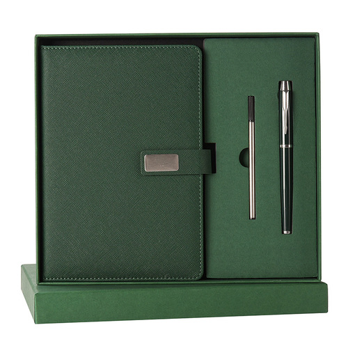 A5 Thickened Meeting Notebook Wholesale Metal Clasp High-End Gift Business Notebook Gift Box Set Printed with Logo