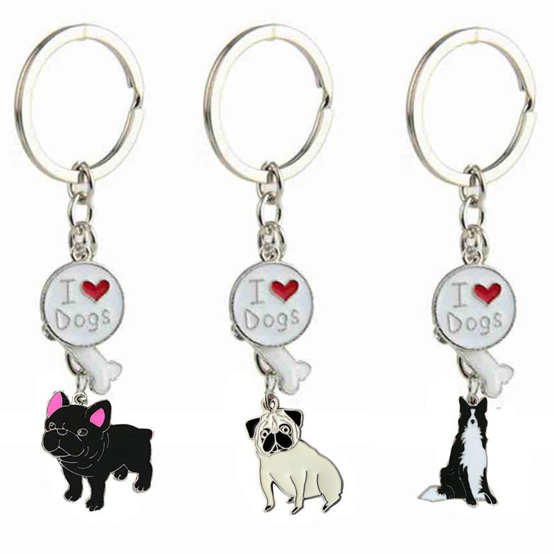 Cute Dog Metal Unisex Bag Pendant Keychain display picture 1