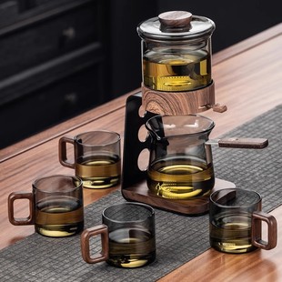 Chengong 2025 New Magnetic Glass Tea Maker Lazy Tea Making Artifact Separate Cup Integrated Classy Tea Set