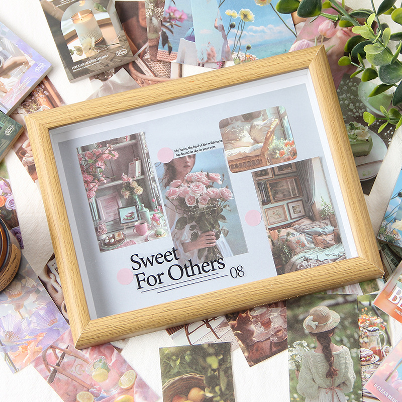 Capítulo de estilo papel de notas retro material no adhesivo papel transfronterizo libro de mano diario material de decoración base frijol libro