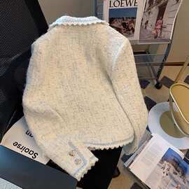小香风爱心扣外套女2026秋季新款法式设计感气质百搭显瘦短款上衣