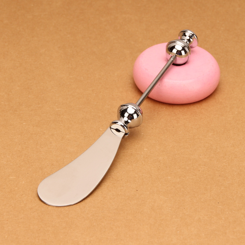 Pala de pizza con cuentas, cuchillo de pan, cuchillo de crema de mantequilla, cimitarra de queso de acero inoxidable, cuchillo de mesa, bricolaje con dientes, nueva vajilla