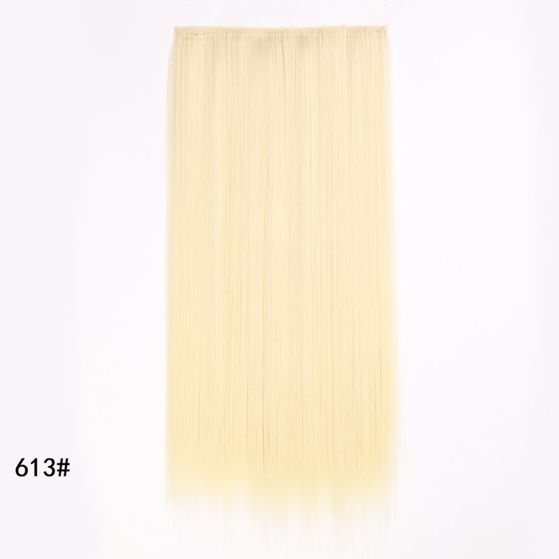ヨーロッパとアメリカの女性用ウィッグ、ロングストレートヘアエクステ、ワンピース5クリップウィッグ、クリップヘア、化学繊維ヘアカーテン、工場直販|undefined