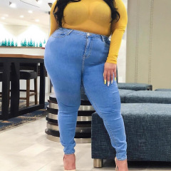 越境電子商取引 TEMU アメリカ海外倉庫ドロップシッピング婦人服ジーンズ女性の高弾性ジッパーミッドウエスト小脚パンツ