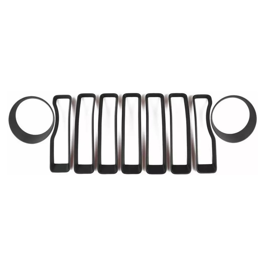 Suitable for 2018 New Wrangler Jl Modification Parts Jl Modified Headlight Ring Center Net Ring Modified Exterior Parts