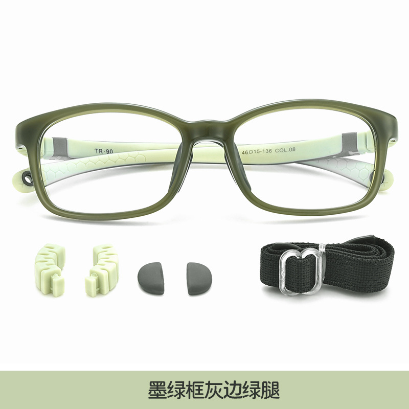 Marco de gafas de miopía infantil siete colores luz opcional tr90 Marco de gafas para niños ligero flexible Marco de gafas para niños
