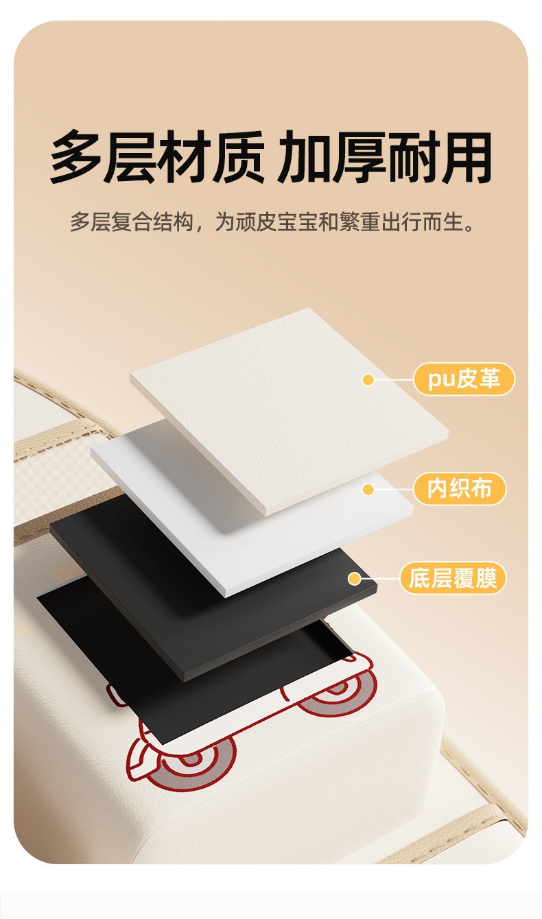 Car Two-In-One Multifunctional Seat Back Anti-Kick Storage Bag, Car Seat Storage Bag, Anti-Dirt Mat for Car Rear Seats