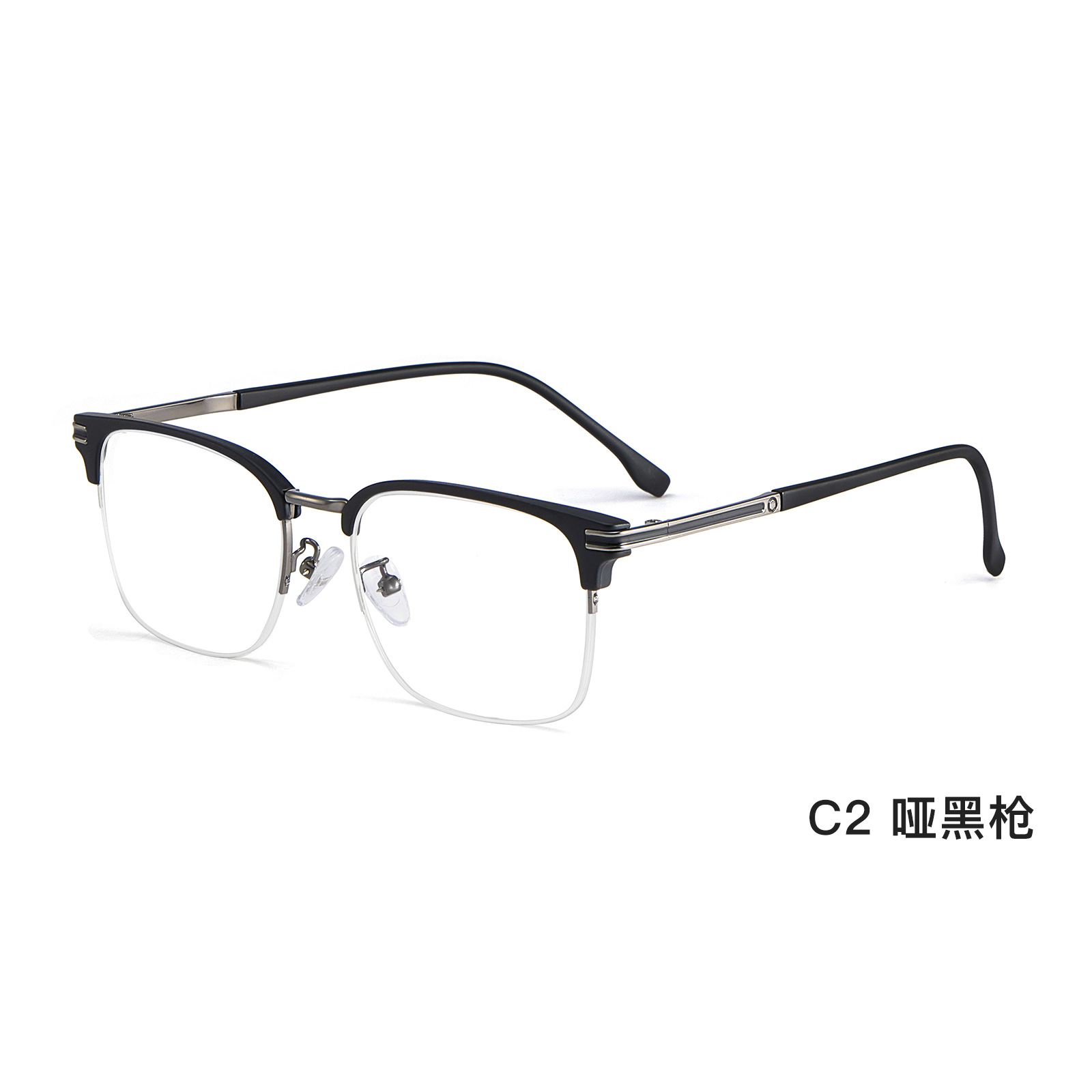 Moda elegante aleación negocio ceja marco medio marco gafas marco todo partido no cara clip puede coincidir con miopía Danyang al por mayor