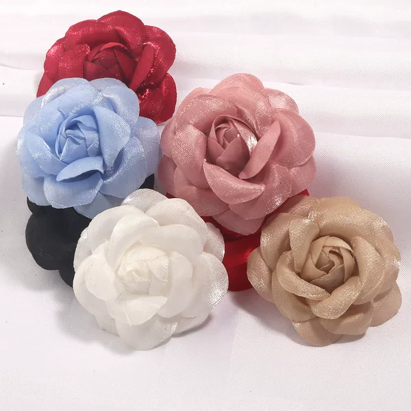 5cm Korean-Style Small Fragrant Camellia Flower Artificial Flower DIY Hair Accessories Hairpin Jewelry Accessories Corsage Shoe and Hat Accessories
