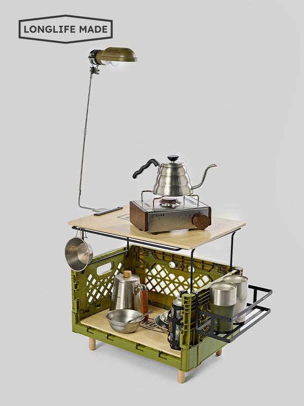 Storage Box Outdoor Camping Folding Box Storage Rack Storage Basket Portable Picnic Table and Chair Equipment Complete Set