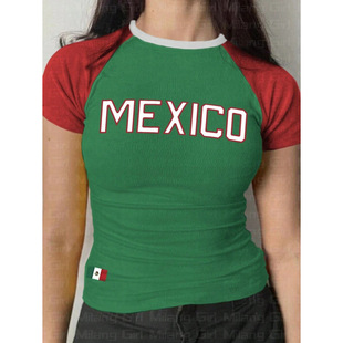 A 59370 Y2K crop letter tee Y2K ��ĸ¶Ě T ���羳���Q��