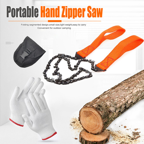 Portable hand chain saw, outdoor camping tool, saw survival tool, hand chain saw, chain saw