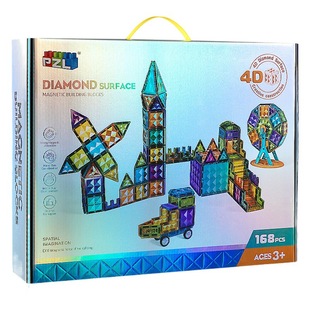 Cross-border magnetic piece drill face color window magnetic puzzle puzzle toys magnetic building blocks children's magnet toys wholesale