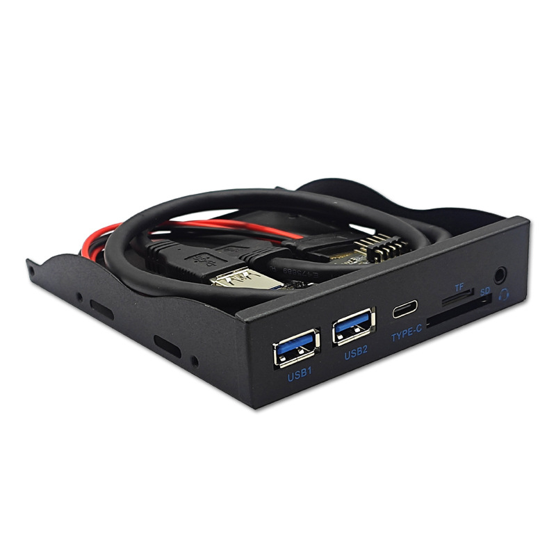 USB3.2 GEN1 TYPE-C+SD/TF����������λ���3.5��HUB 19PINתC��