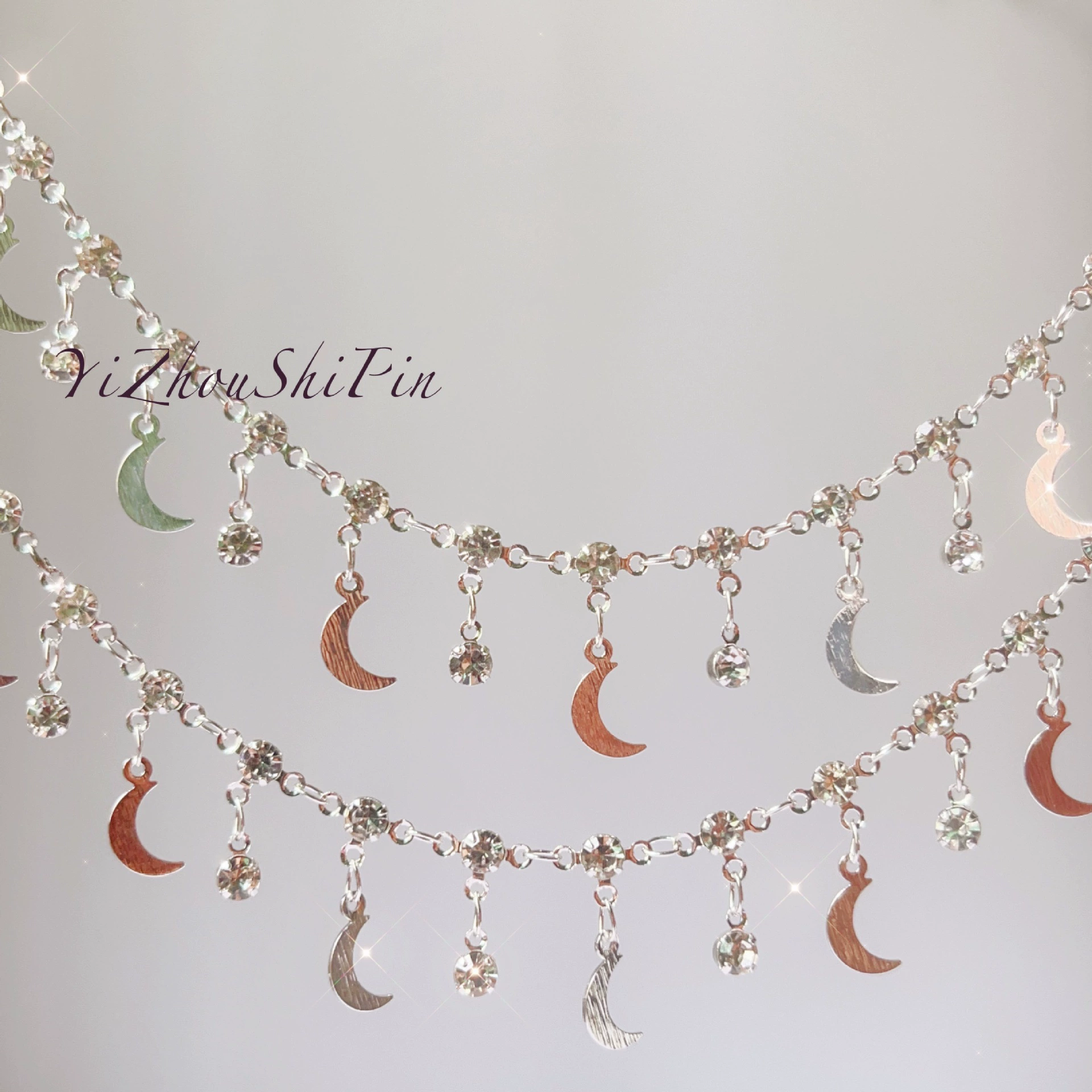 Chain, accessory handmade, copper Hanfu with tassels, DIY