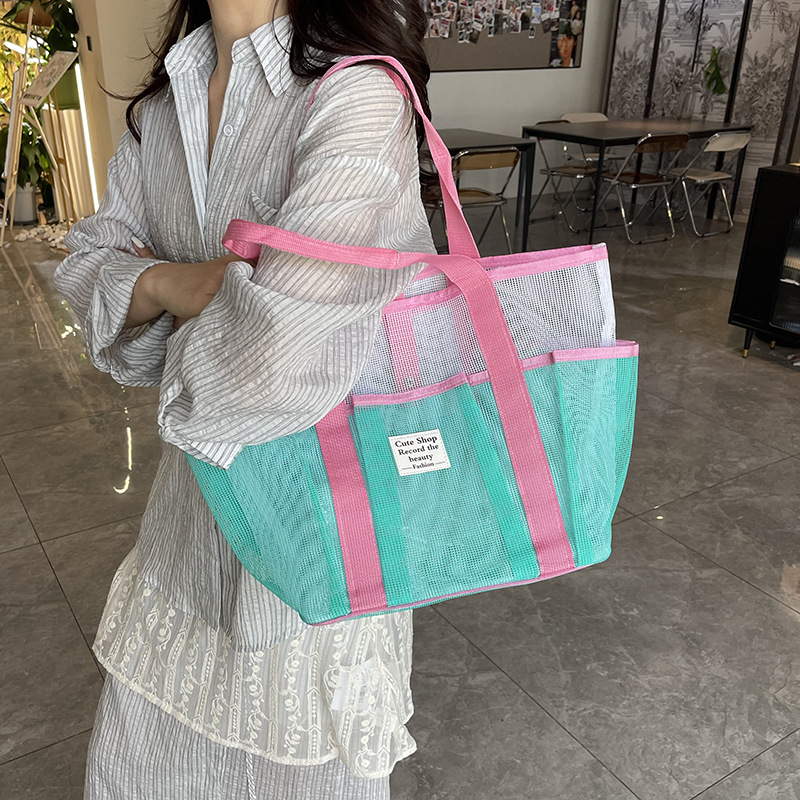 여성용 수영 가방, 대용량 휴대용 비치 백, 해변 휴가 건식 및 습식 분리 보관 가방, 수영 및 피트니스 특수 가방