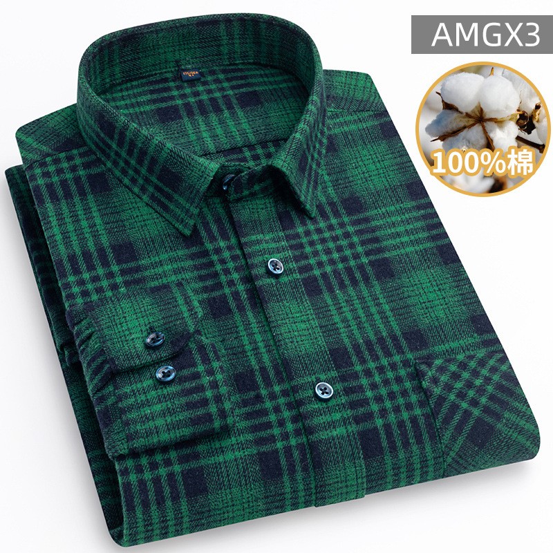 2024 primavera camisa a cuadros masculina americana retro camisa casual de algodón de manga larga ropa de hombre alta sensación masculina