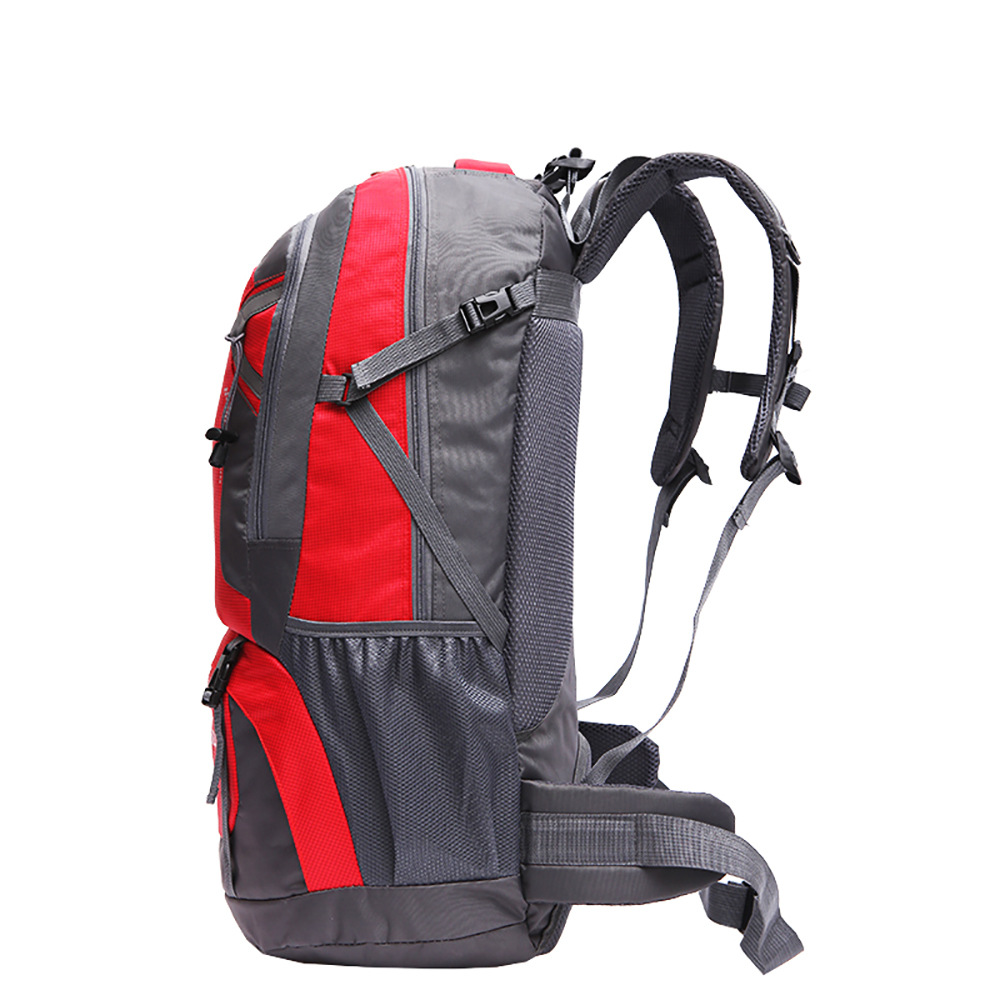 Bolso de montañismo al aire libre de gran capacidad 60L bolso de viaje de nailon resistente a las salpicaduras
