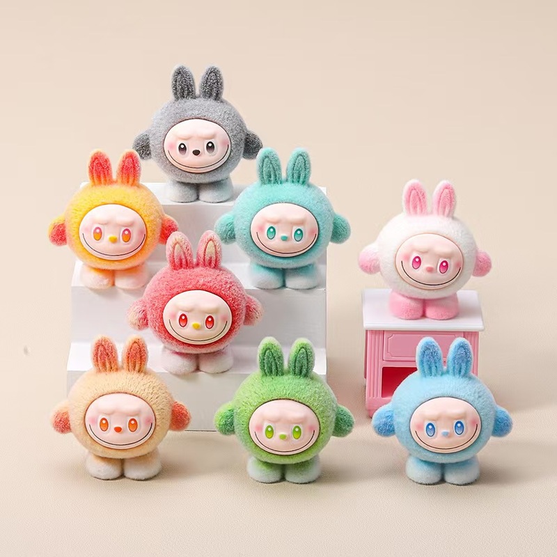 植毛卵ウサギかわいい樹脂 diy アクセサリーキーホルダーペンダント手作り携帯電話チェーンデスクトップ装飾品トレンディなおもちゃ|undefined