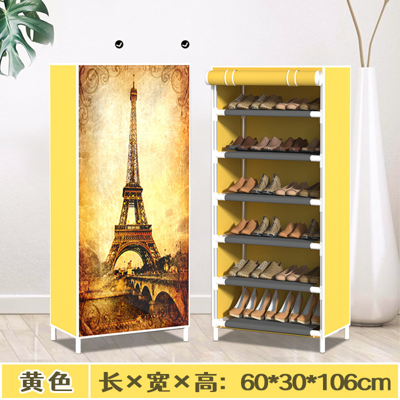 Zapatero de Múltiples Niveles para Sala de Estar, Ahorro de Espacio, Metálico, Antipolvo, de Tela No Tejida, Fabricante de Zapateros, Venta al por Mayor Transfronteriza