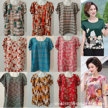 奶奶装老年人喜欢的衣服 菜市场好卖便宜凉爽上衣批发阿里巴巴网