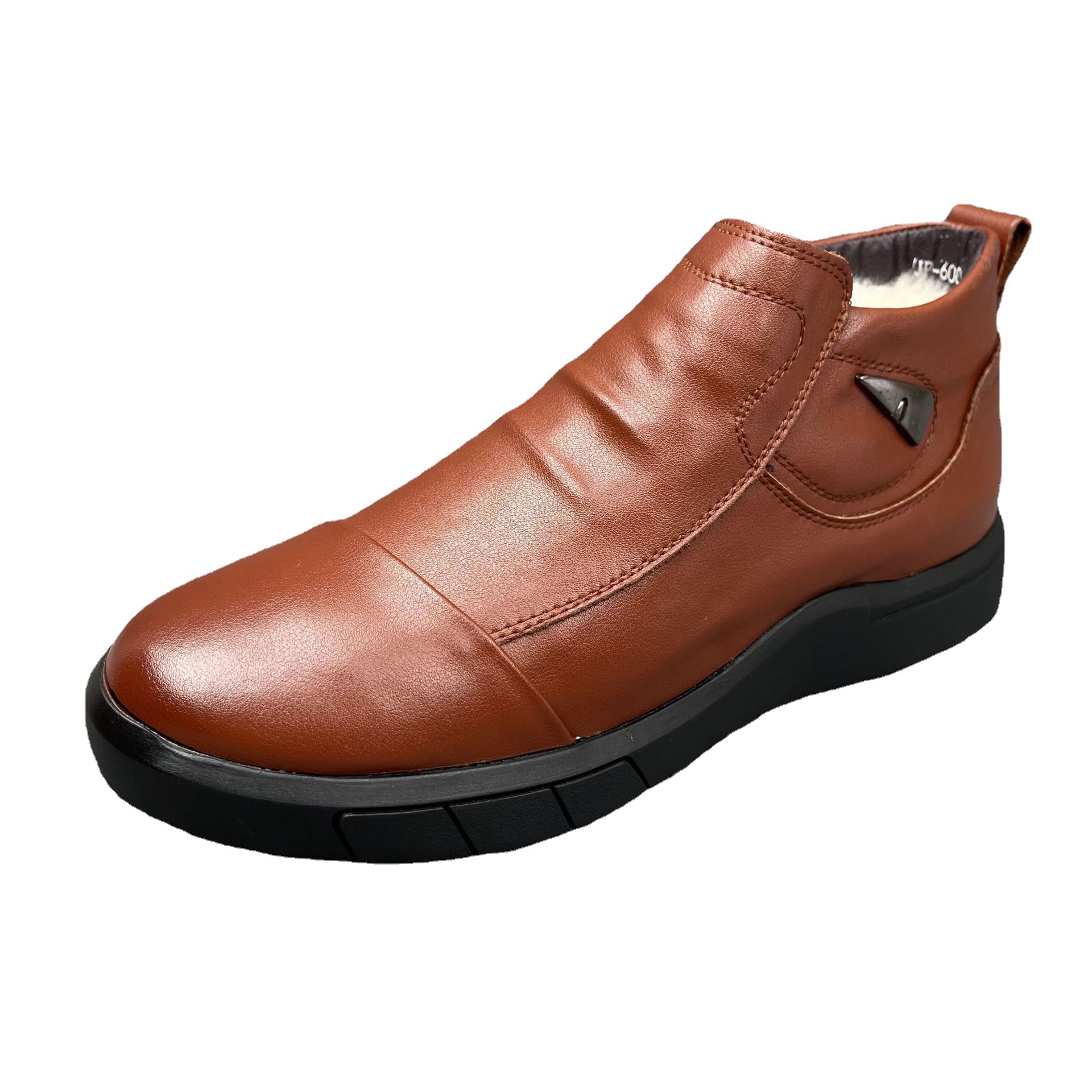 Zapatos de algodón para hombres de cuero genuino de invierno zapatos de lana forrados de lana zapatos cálidos para hombres botas de hombres del noreste tamaño roto