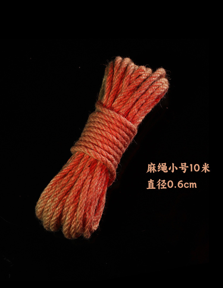 Jiuai Hand-Woven Hemp Rope Restraint for Couples, 5 m Brown Bondage Rope — detail image 18