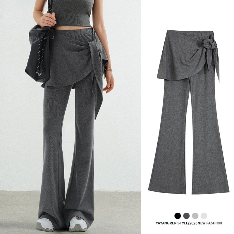 Slim-Fit Casual Pants for Women Plus Size 100kg Loose Breathable Quick-Dry Flared Sports Fitness Pants