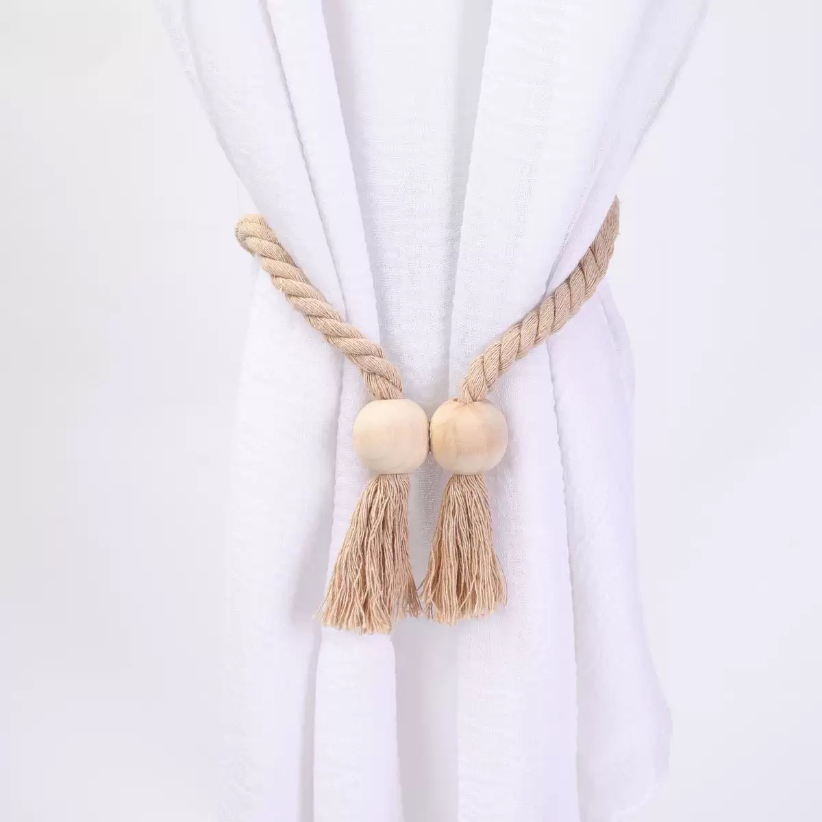 태슬 코튼 로프 볼 브라운