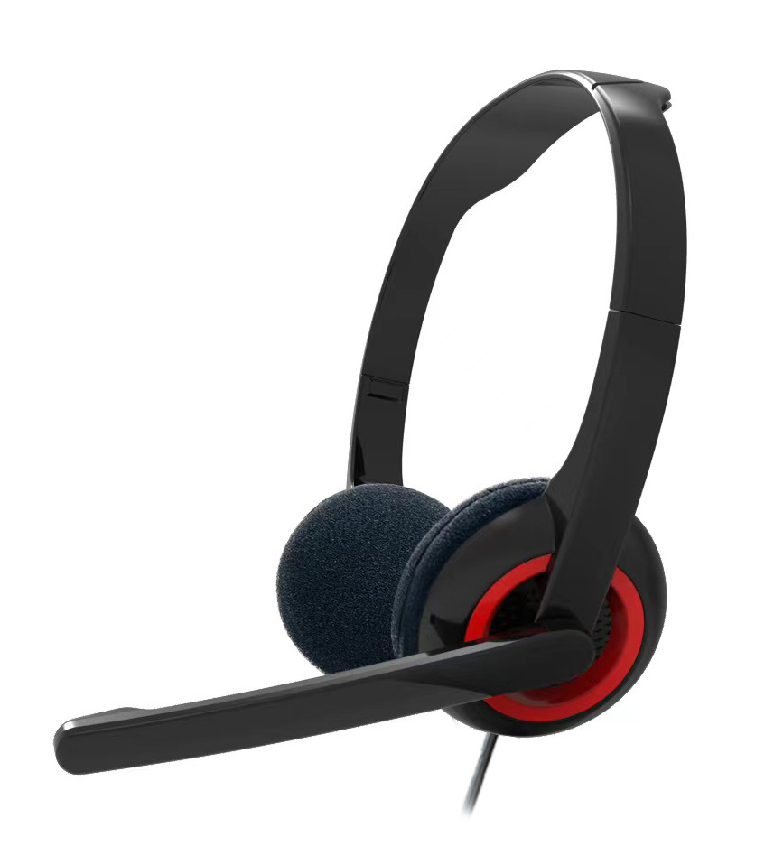 Wearing wired USB with remote control for learning, office, education, teaching, call center earphones_voghion.com