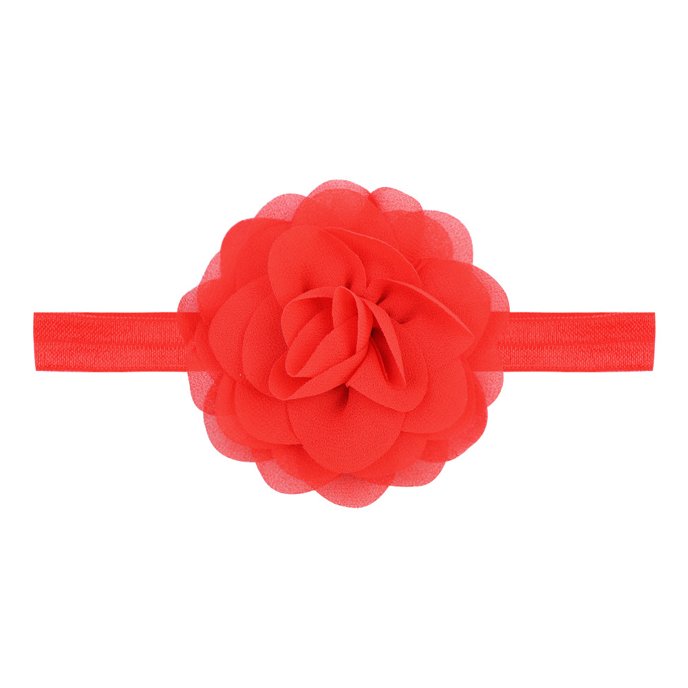 New Chiffon Flower Headband Baby Hair Accessories Wholesale Nihaojewelry display picture 4