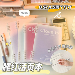 Gradient Ring Binder B5 Notebook, A5 Simple Design, Removable & Comfortable, with Interchangeable Refills—Stylish and Eye-Catching