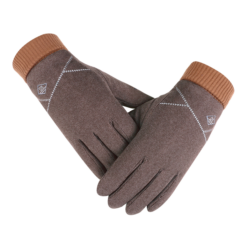 Guantes cálidos para mujer, guantes de ciclismo deportivos de terciopelo alemán para exteriores, forrados de lana, gruesos, resistentes al viento, guantes de invierno para hombre, guantes de invierno compatibles con pantalla táctil.