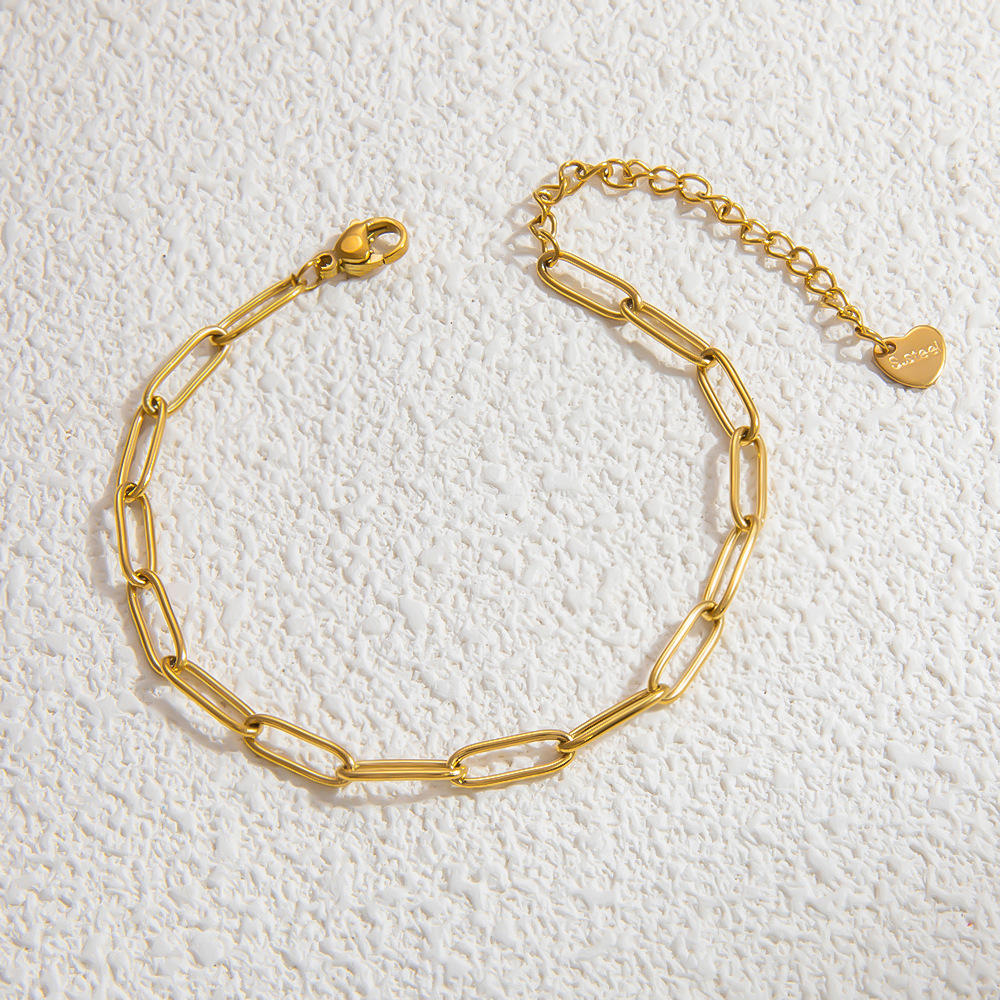 Unisex Gender Lady Style PVD Coated Real Gold Plated Geometric 304 Stainless Steel Lady Waterproof Non Tarnish 304 Stainless Steel Lobster Trigger Clasp Closure Necklace
