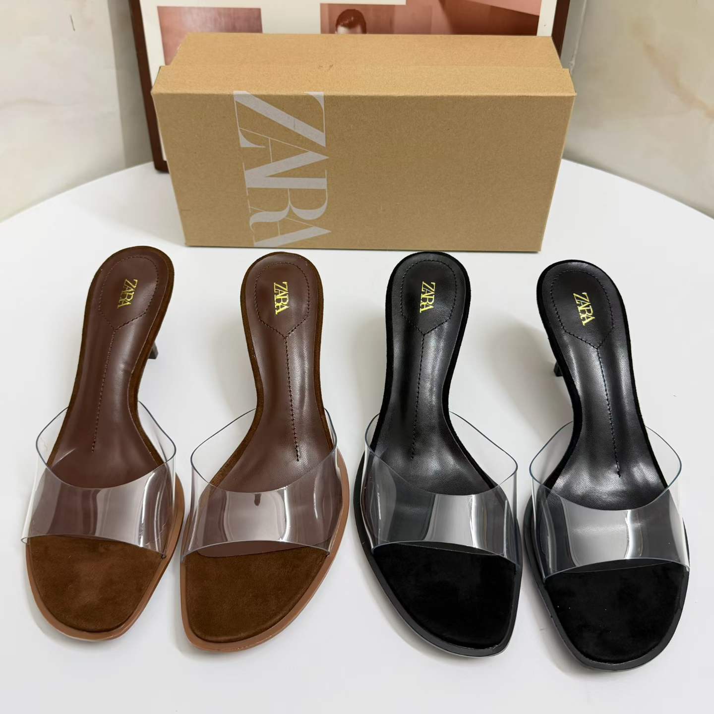 ZA Summer high heels heels PVC with a strap