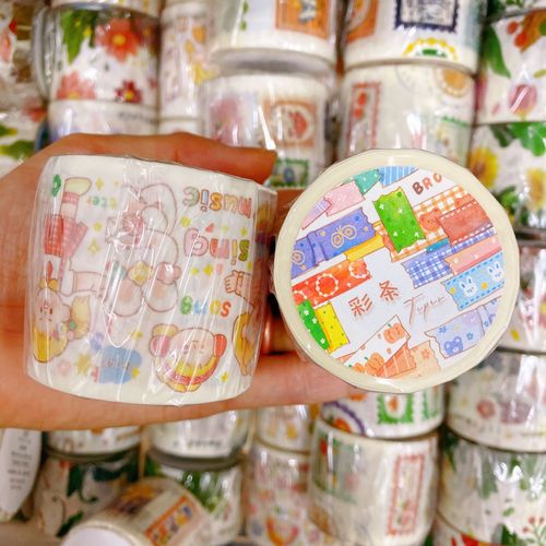 【Orange Tape Full Roll Set】Original Specialty Oil and Paper/PET Human Fragment Collage Journal