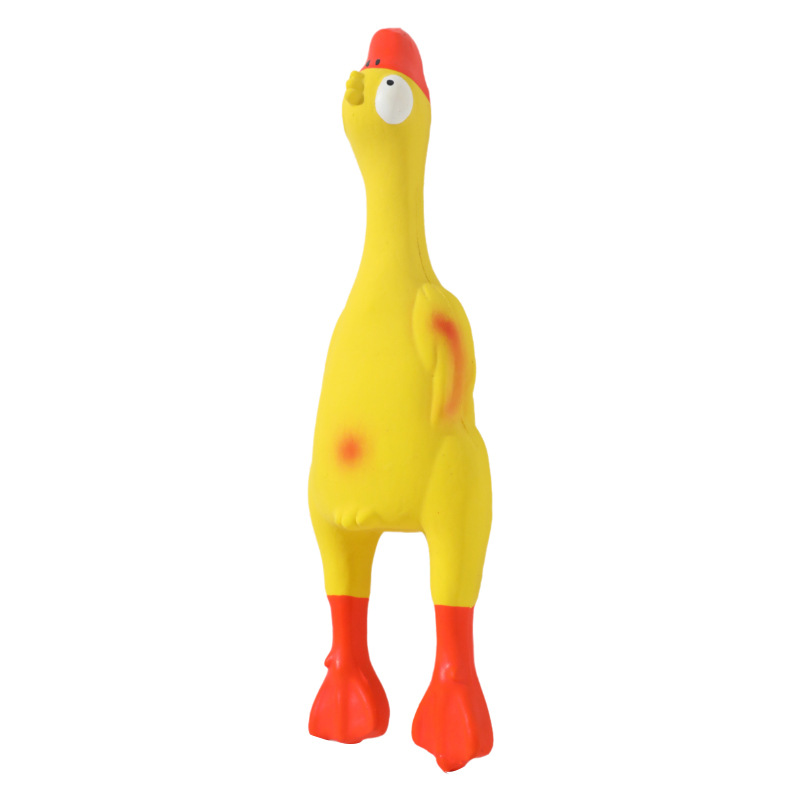 P en stock al por mayor de látex Hawo juguete de sonido boca roja pato Internet celebridad mascota mordedura resistente pollo afilado Limpieza de dientes perro juguete