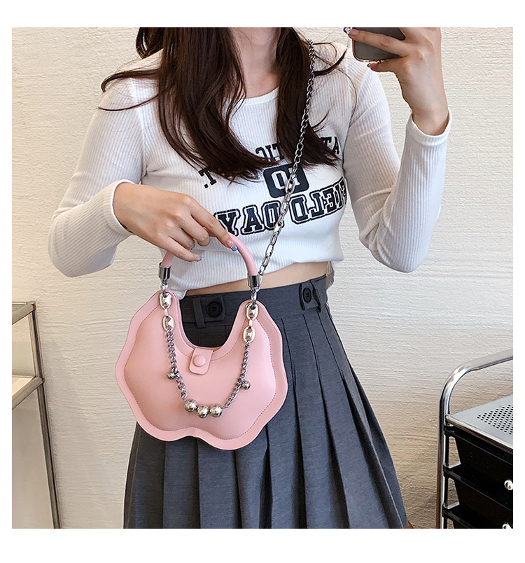 Streetwear Solid Color Round Magnetic Buckle Circle Bag display picture 15