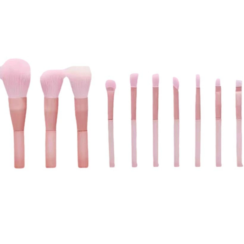 Brush set, 10 pieces, translucent shading, short-handle multi-color kit